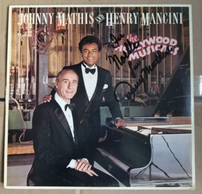 JOHNNY MATHIS & HENRY MANCINI, The Hollywood Musicians; 13 Track LP, Autographed - Image 1 of 4