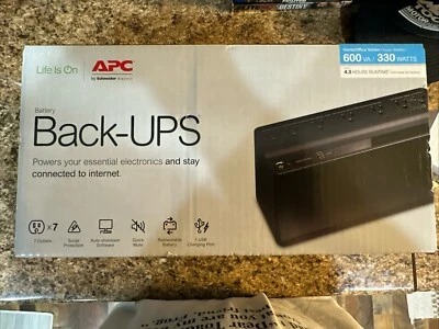 APC BN600U1 120V 600VA UPS Backup Battery - Image 1 of 2