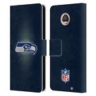Official Nfl Seattle Seahawks Artwork Leather Book Case For Motorola Phones