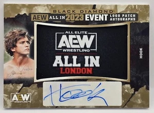 2024 UPPER DECK BLACK AEW DIAMOND HOOK ALL IN LONDON ALTERNATE PATCH AUTO 21/25  - Picture 1 of 2