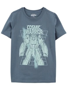 Oshkosh Short Sleeve Crew Neck Cosmic Warrior Graphic Tee Size 7 - Picture 1 of 5