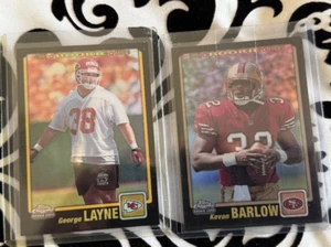 2001 Topps Chrome Black Refractor RC Kevan Barlow (37/100) George Layne (97/100) - Picture 1 of 2