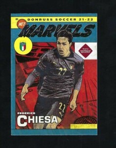  2021-22 Donruss Soccer Road to Qatar Federico Chiesa Net Marvels Italy