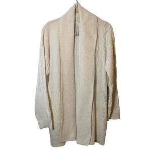 NWT Joie Womens Cream Open Front Cable Knitted Cardigan Sweater Size Medium - Picture 1 of 13