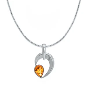 925 Argent Sterling Véritable Baltique Ambre Pendentif Cadeau Gratuit - Imagen 1 de 1