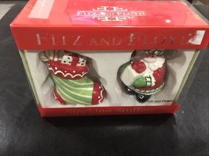 Salt anD Pepper Shakers - Navidad Salt Pimienta Set Medias Santa Claus - Imagen 1 de 3