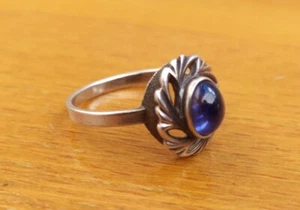 Vintage Soviet Women's Ring USSR Silver 916 Size 19,5mm - Picture 1 of 16