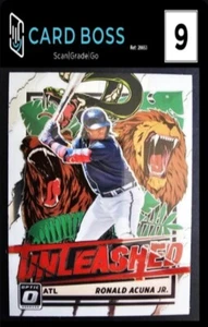 2021 Donruss Optic Unleashed #UNL3 Ronald Acuna Jr MLB Card- Dig. Graded 9 Mint - Picture 1 of 3