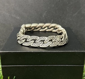 Bracciale David Yurman Curb Catena Argento Sterling 925 Misura 8 - Adatto Misura 7 - Foto 1 di 9
