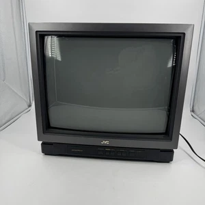 JVC 20" C-2010 CRT Color TV Vintage Retro Gaming Video- Black No Remote - Picture 1 of 18