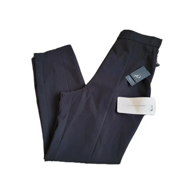 ADRIANNA PAPELL Crepe Slim Pant Evening Formal Trousers Black Size UK12 RRP£89 - Image 1 of 4