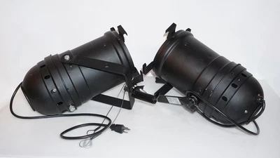 -=PAIR=-ADJ PAR56 CAN LIGHTS W/ 300W MEDIUM FLOOD BULBS|FOR STAGE/PHOTO/VIDEO - Image 1 of 4