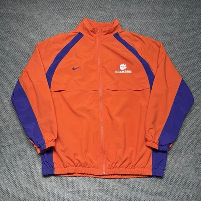 Chaqueta cortavientos vintage Y2K Nike University Of Clemson Tigers XXL naranja para hombre Foto 1 de 4