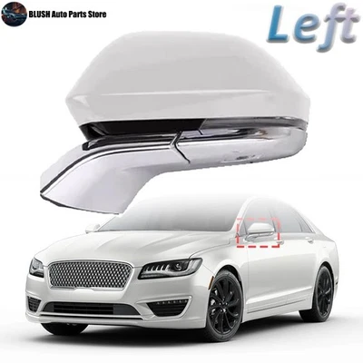 Left White Side Door Rearview Mirror 16 PIN For Lincoln MKZ 2013-2020 Heating - Imagem 1 de 4