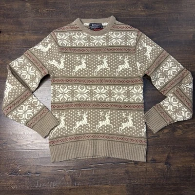 Suéter De Colección Jantzen Mujeres M Lana Cowichan Intarsia Hecho en EE. UU. Vacaciones Reno Foto 1 de 4