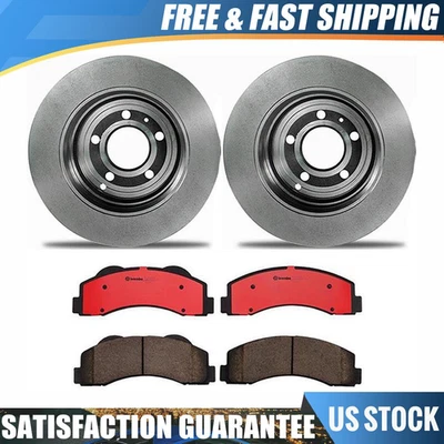 Kit de rotores de freno delanteros Brembo y pastillas de freno de cerámica para Ford Expedition 2010-2016 Foto 1 de 4