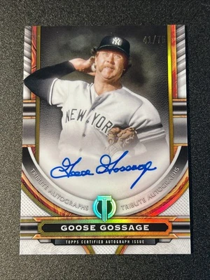 Goose Gossage 2023 Topps Tribute AUTO Gold #/75 SP Yankees  - Image 1 of 2