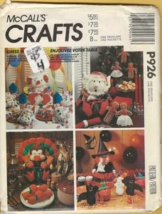 Paquete de accesorios de mesa de vacaciones artesanales de patrón McCall's vintage 1987 NUEVO - Imagen 1 de 3