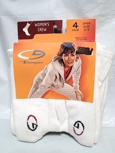 Zapato de 4 pares de calcetines cortos Champion 2004 vintage para mujer talla 5-9, nuevo en paquete - Imagen 1 de 5