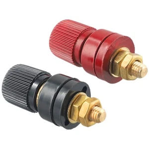 Useful Post Terminal Connectors Kit New Parts Red Remote 6mm Set Black - Picture 1 of 12