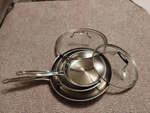 Cuisinart 3 Piece Set 8"/10"/12"Pans/$85/Free Shipping - Picture 1 of 8