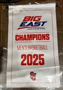 ST JOHNS BIG EAST CHAMPIONS REPLICA BANNER SGA 2025 RED STORM BASKETBALL NY - Picture 1 of 2