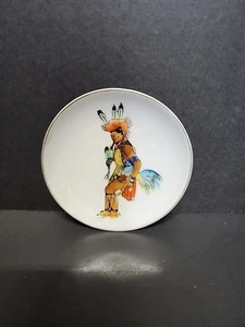 VTG Native American 4" Plate* The Colorado Gem Village Hand Painted Japan NICO - Picture 1 of 18