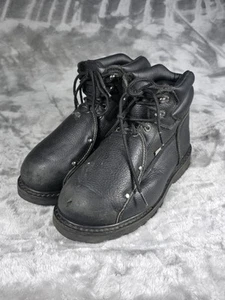 Iron Age Ground Breaker Full Grain Leather ASTM EH Welding Work Boot Mens 8 W - Picture 1 of 11