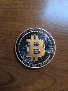Reverse Proof and Colorized Bitcoin .999 1oz Copper Round. BTC - Picture 1 of 2