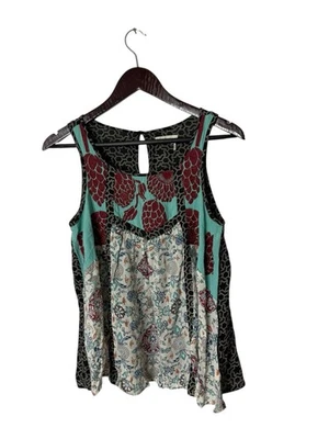 Camiseta sin mangas Anthropologie Floreat para mujer 8 boho floral bordada sin mangas Foto 1 de 3