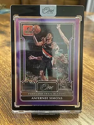 2022-23 Panini One and One Purple #58 Anfernee Simons /25 - Image 1 of 2
