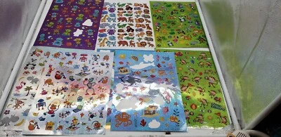 Lot of Greenbriar International 8 Sticker sheets Robots Animals Fish Jungle  - Image 1 of 4