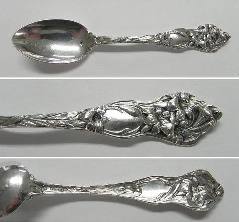 Antique Art Nouveau Watson LILY 1902 Sterling Silver Teaspoon, No Mono Cover
