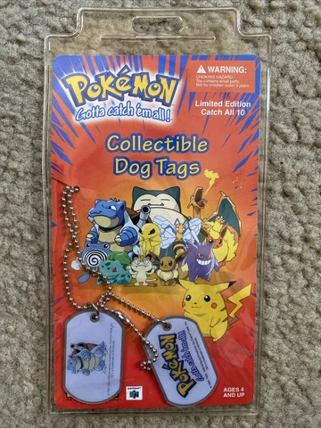Pokemon Blastoise Dog Tag Toy fair exclusive - NEW 1999 Cover