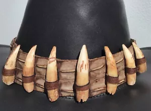 Hatband Australian made genuine Crocodile leather 7 real teeth Dundee Hat Extra - Picture 1 of 8