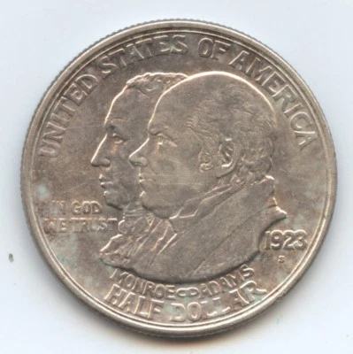 1923-S Monroe Commem. 50C (#447) AU.  - Image 1 of 2