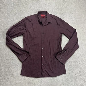 HUGO BOSS Herren Hemd Shirt Gr. S Slim Fit Casual Business Langarm 19119 Rot - Bild 1 von 9