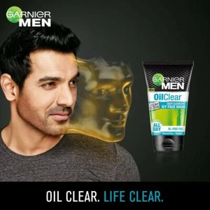 Garnier Men Oil Clear Clay D-Tox Deep Cleansing Icy Face Wash, 100gm - Picture 1 of 3