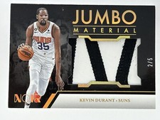 2022-23 Panini Noir Jumbo Material Prime Patch Kevin Durant Phoenix Suns /5