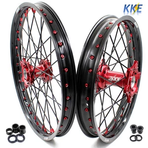 KKE 21/19 MX Black Spoked Wheels Rim Fit CR125R CR250R 1995-2001 CR500R 1996-01 - Bild 1 von 12