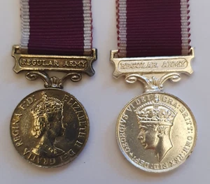 Miniature EIIR Army Long Service And Good Conduct Medal & George IV Medal - Picture 1 of 5