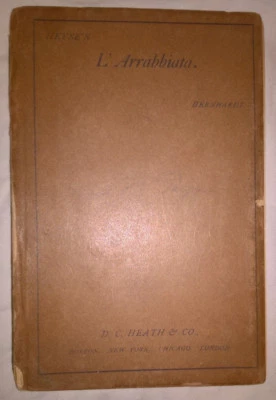 RARE Antique Original "L'Arrabbiata" Heyse/Bernhardt 1895 D.C. Heath Hardcover - Image 1 of 4