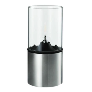 Stelton Öllampe mit Glasschirm klar 18 x 8 5cm Designer Lampe Edelstahl - Bild 1 von 1