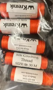 Kreinik Silk Couching Thread size 00 5 pack red/orange - Picture 1 of 1