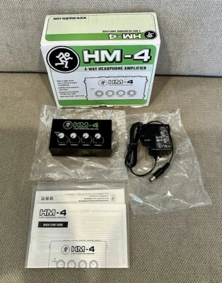 Mackie HM-4 4-Way Headphone Amplifier - Black - NEW in Box!! - Image 1 of 4