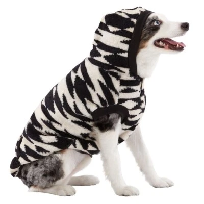NUEVO CON ETIQUETAS Top Paw Dog Sudadera con Capucha Polar Talla XSmall XS Azteca Negro Marfil Suroeste ¡NUEVA! Foto 1 de 4