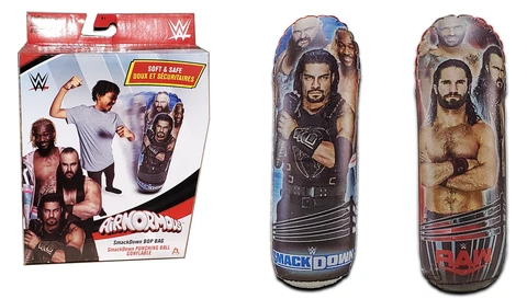 WWE AIRNORMOUS INFLATABLE SMACKDOWN OR RAW BOP BAG PUNCHING BAG Cover