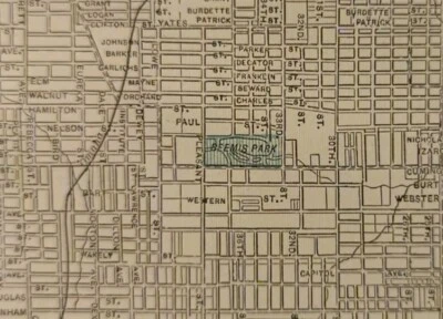 Mapa OMAHA NEBRASKA NE de colección 1894 14"x11" ~ antiguo original BEMIS PARK Foto 1 de 4
