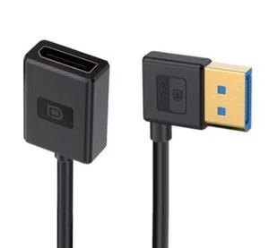 DisplayPort 1.4 Extension Cable 8K/60Hz, 4K/240Hz | Male to Female | Left Angle - Picture 1 of 4