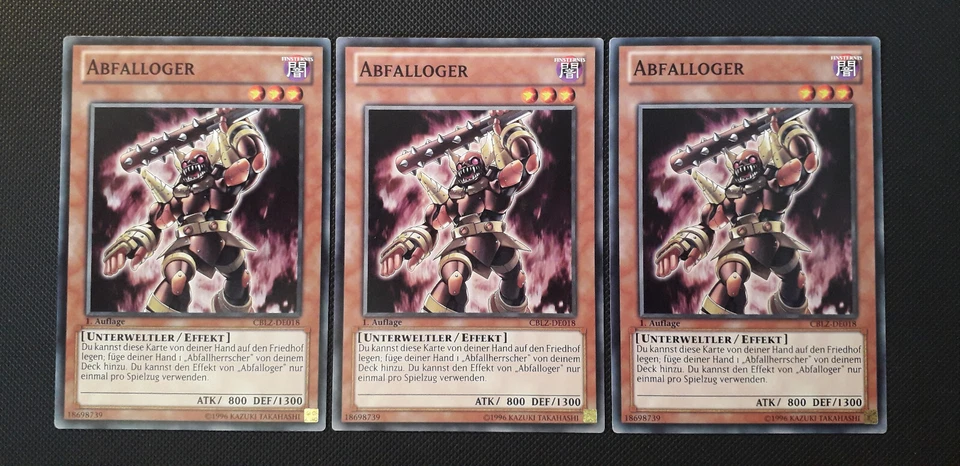 Yu-Gi-Oh! 3x Abfalloger, CBLZ-DE018, Common, 1. Auflage, Deutsch, Excellent - Bild 1 von 4